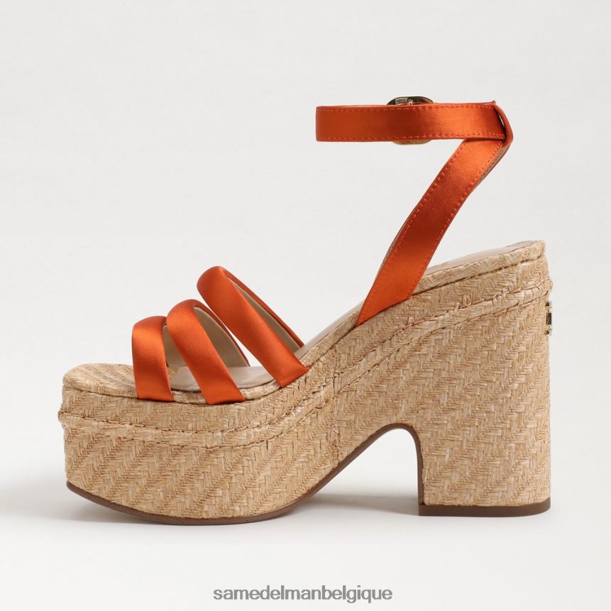 sandale à talon plateforme tibby Sam Edelman femmes orange de Californie JZ0XZ0439 chaussure