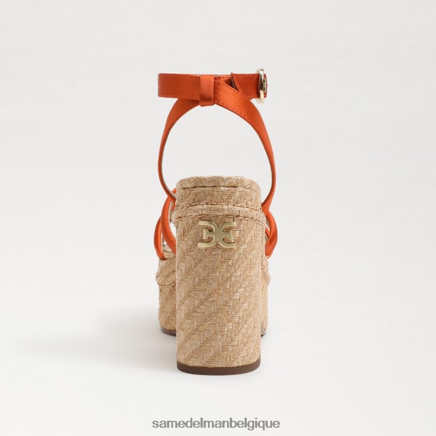 sandale à talon plateforme tibby Sam Edelman femmes orange de Californie JZ0XZ0439 chaussure