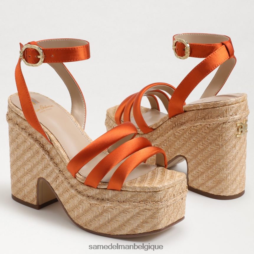 sandale à talon plateforme tibby Sam Edelman femmes orange de Californie JZ0XZ0439 chaussure