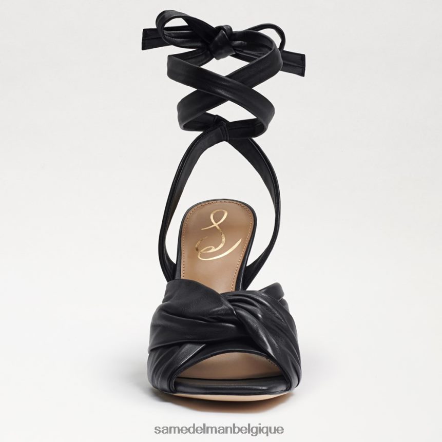 sandale à talons et lanières lenora Sam Edelman femmes Cuir noir JZ0XZ0868 chaussure