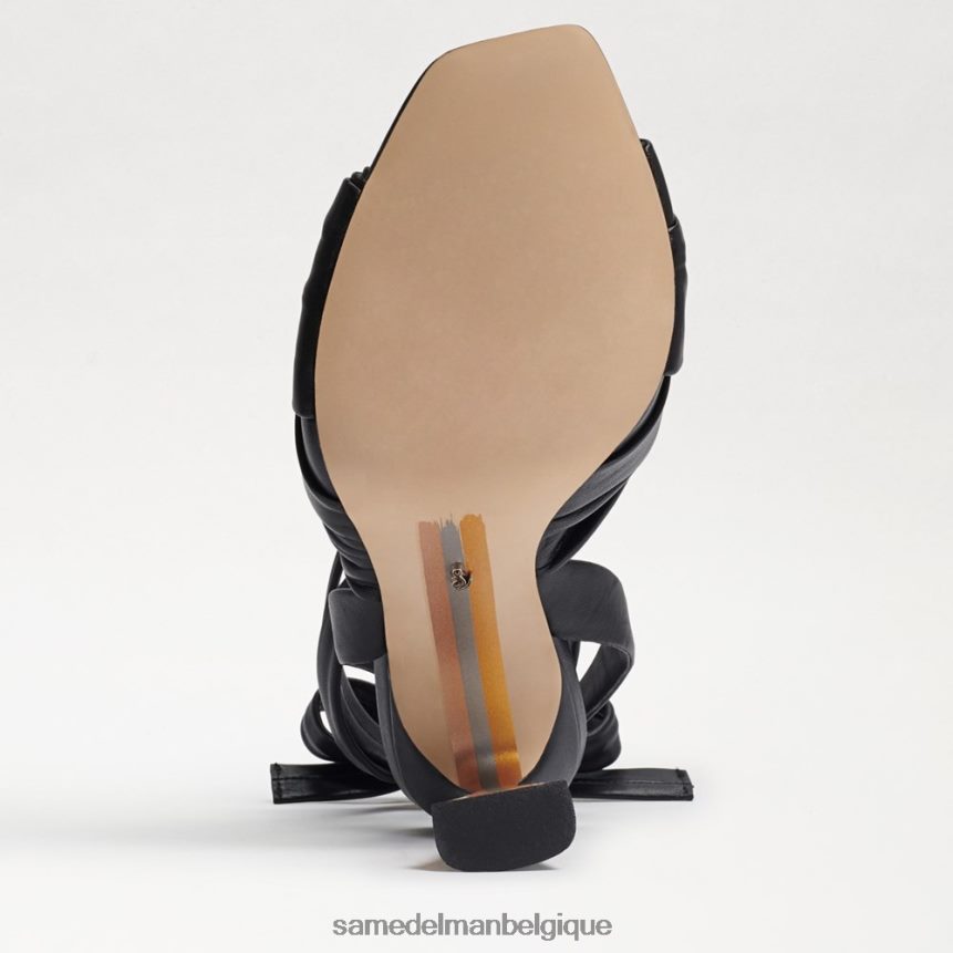 sandale à talons et lanières lenora Sam Edelman femmes Cuir noir JZ0XZ0868 chaussure