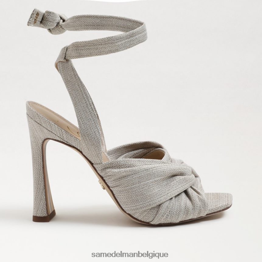 sandale à talons et lanières lenora Sam Edelman femmes lin naturel JZ0XZ0865 chaussure