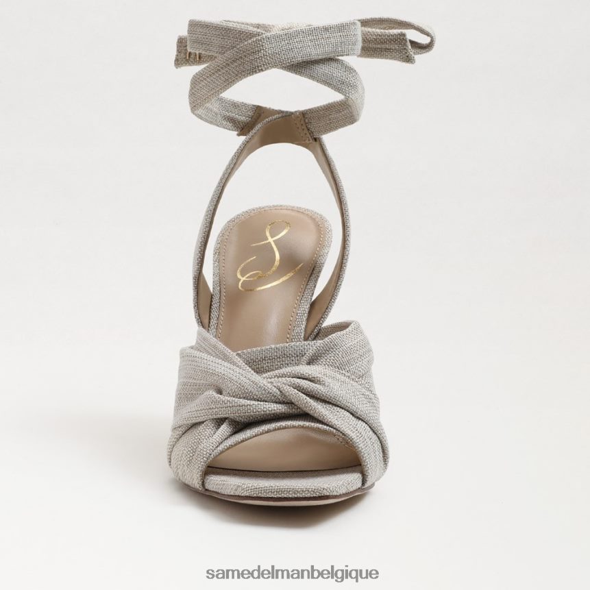 sandale à talons et lanières lenora Sam Edelman femmes lin naturel JZ0XZ0865 chaussure