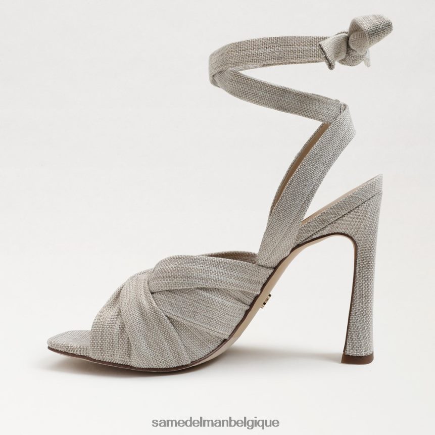 sandale à talons et lanières lenora Sam Edelman femmes lin naturel JZ0XZ0865 chaussure