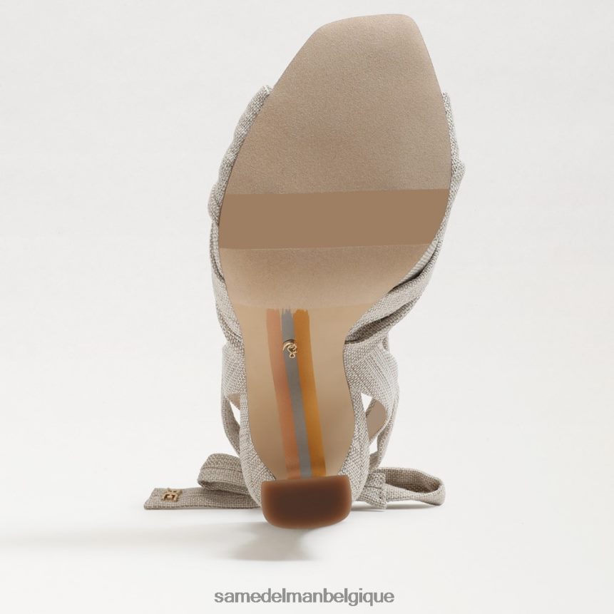 sandale à talons et lanières lenora Sam Edelman femmes lin naturel JZ0XZ0865 chaussure