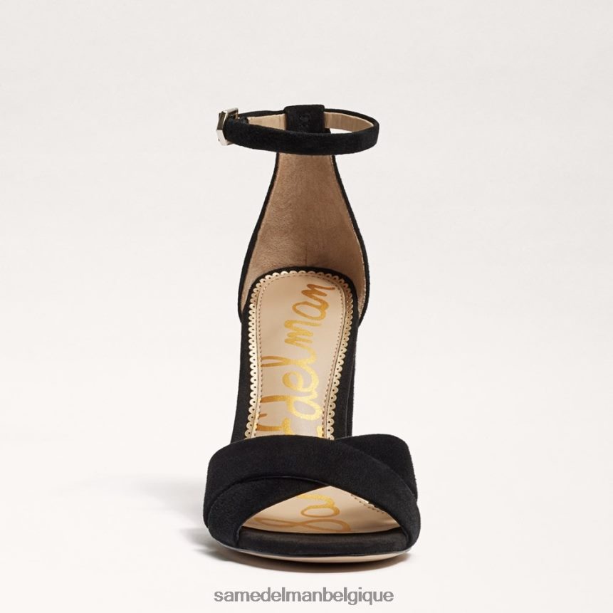 sandale yancy à bride cheville Sam Edelman femmes Suède noir JZ0XZ0774 chaussure