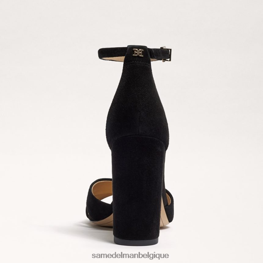 sandale yancy à bride cheville Sam Edelman femmes Suède noir JZ0XZ0774 chaussure