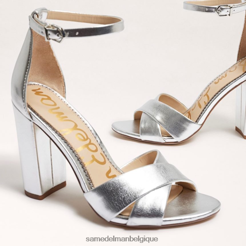 sandale yancy à bride cheville Sam Edelman femmes argent doux JZ0XZ0771 chaussure