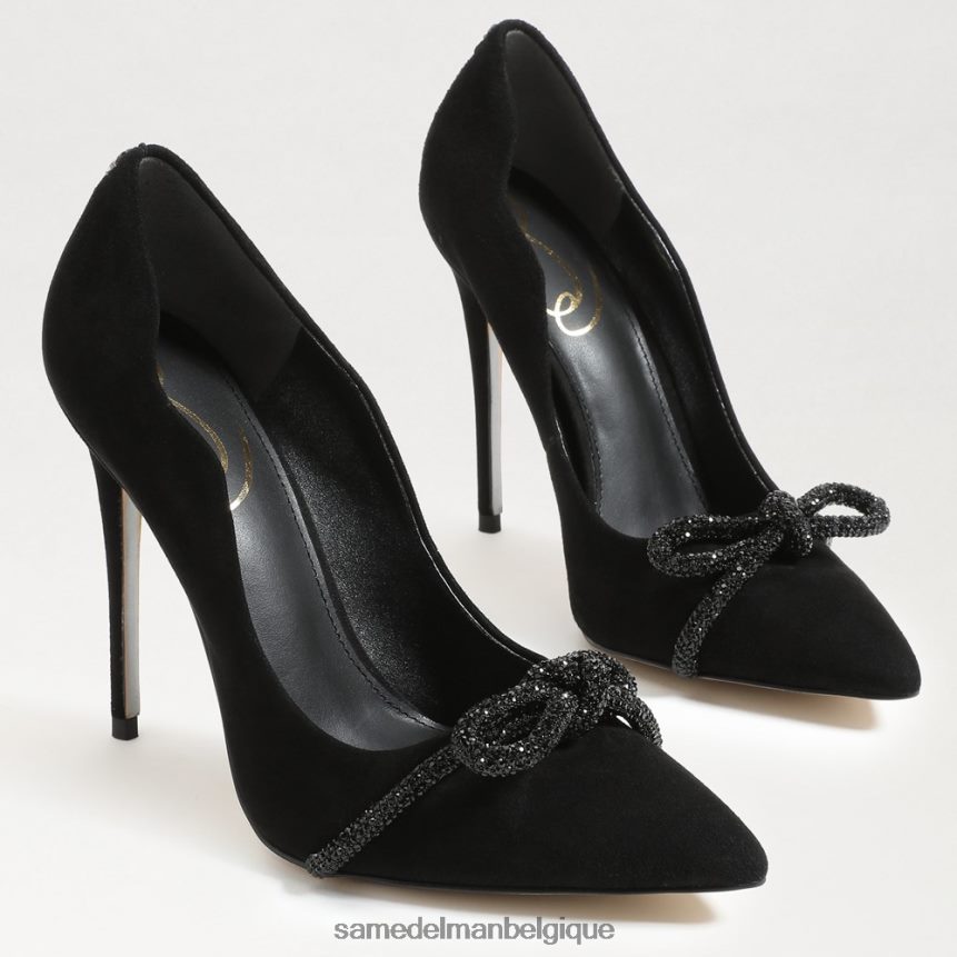 talon Deela à bout pointu Sam Edelman femmes Suède noir JZ0XZ0755 chaussure