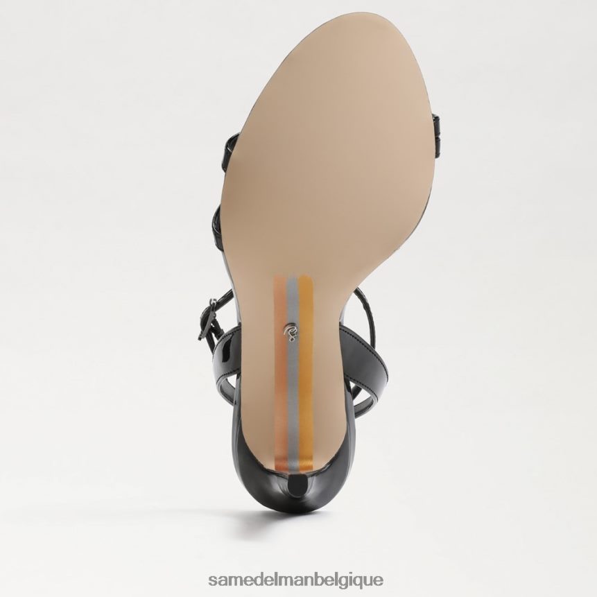 talon à bride cheville gemmie Sam Edelman femmes vernis noir JZ0XZ0672 chaussure