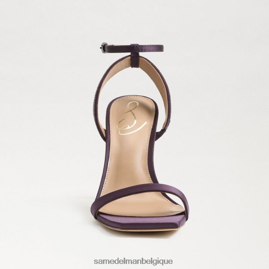 talon à bride cheville ophelia Sam Edelman femmes satiné d'aubergine JZ0XZ0539 chaussure