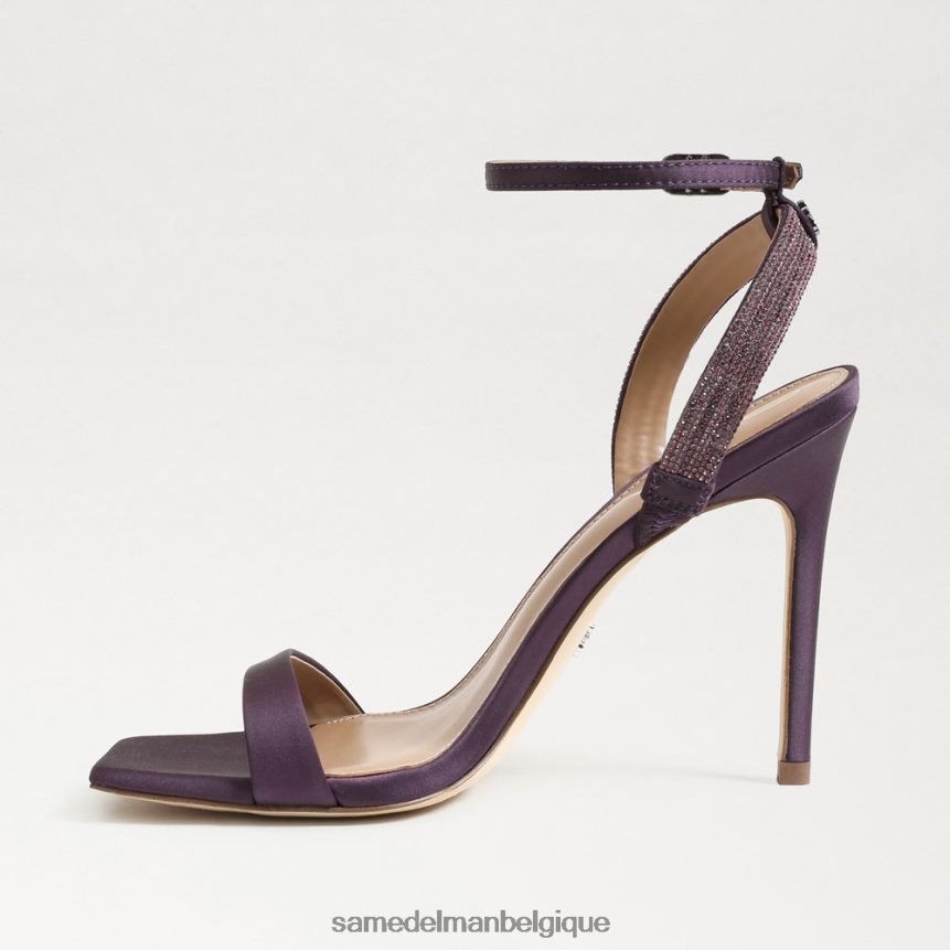 talon à bride cheville ophelia Sam Edelman femmes satiné d'aubergine JZ0XZ0539 chaussure
