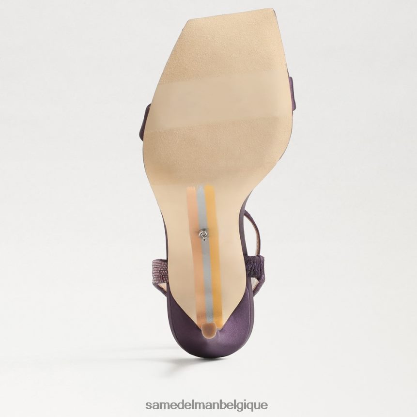 talon à bride cheville ophelia Sam Edelman femmes satiné d'aubergine JZ0XZ0539 chaussure