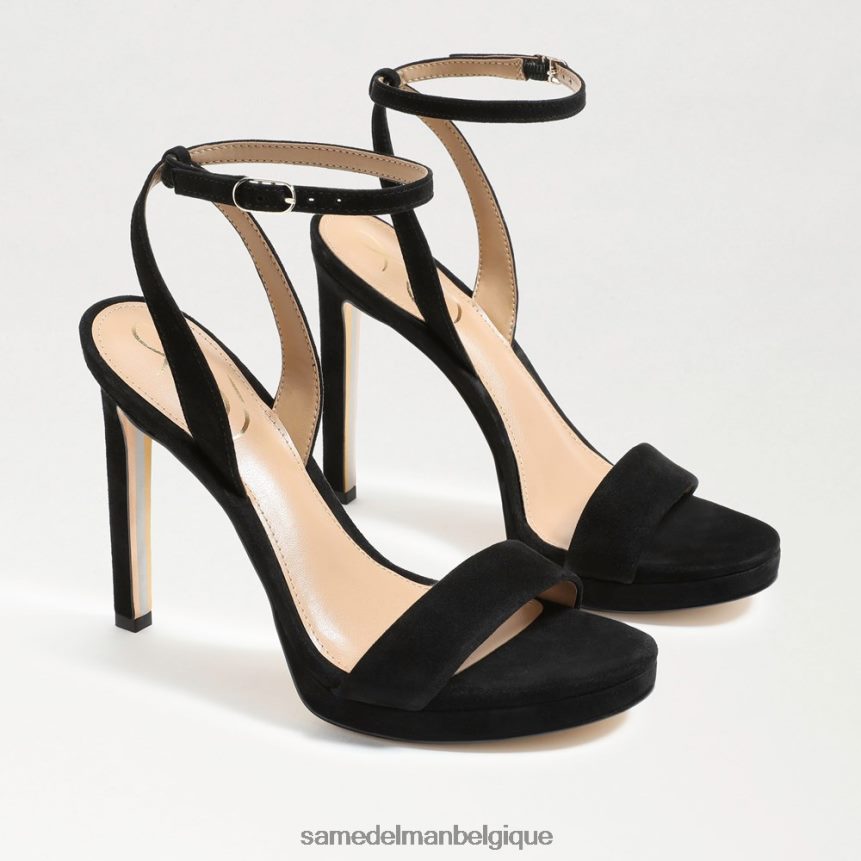 talon à bride de cheville en jade Sam Edelman femmes Suède noir JZ0XZ0392 chaussure