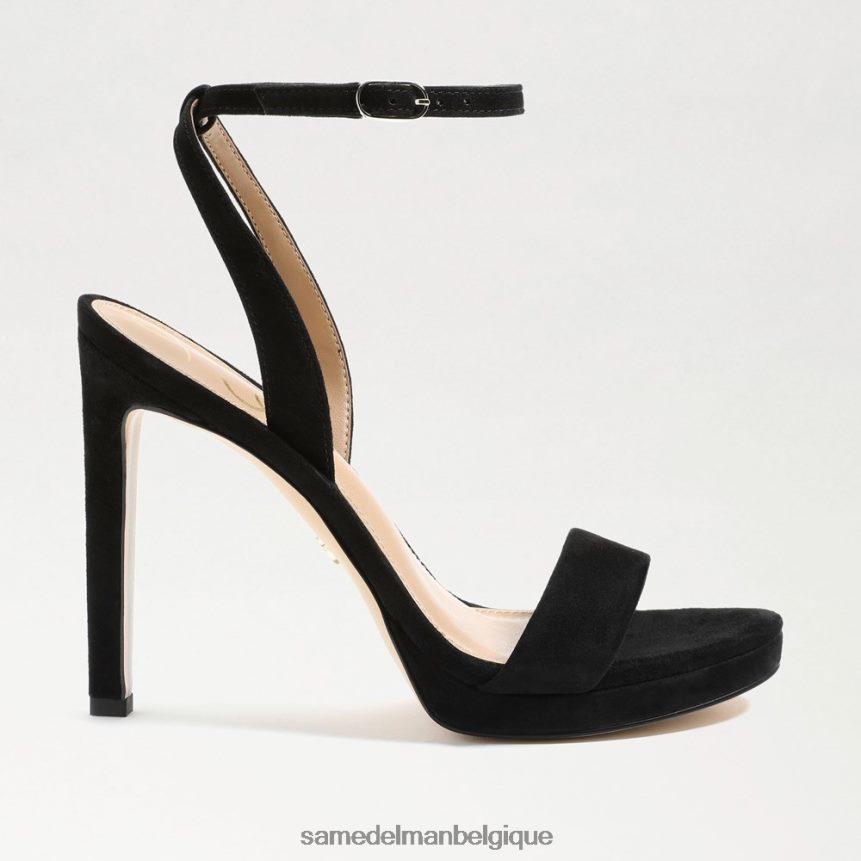talon à bride de cheville en jade Sam Edelman femmes Suède noir JZ0XZ0392 chaussure
