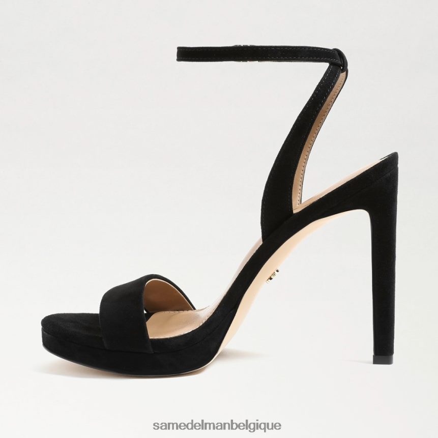 talon à bride de cheville en jade Sam Edelman femmes Suède noir JZ0XZ0392 chaussure