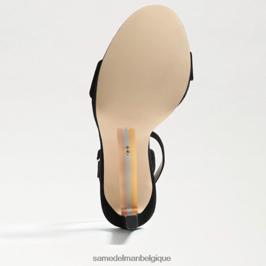talon à bride de cheville en jade Sam Edelman femmes Suède noir JZ0XZ0392 chaussure