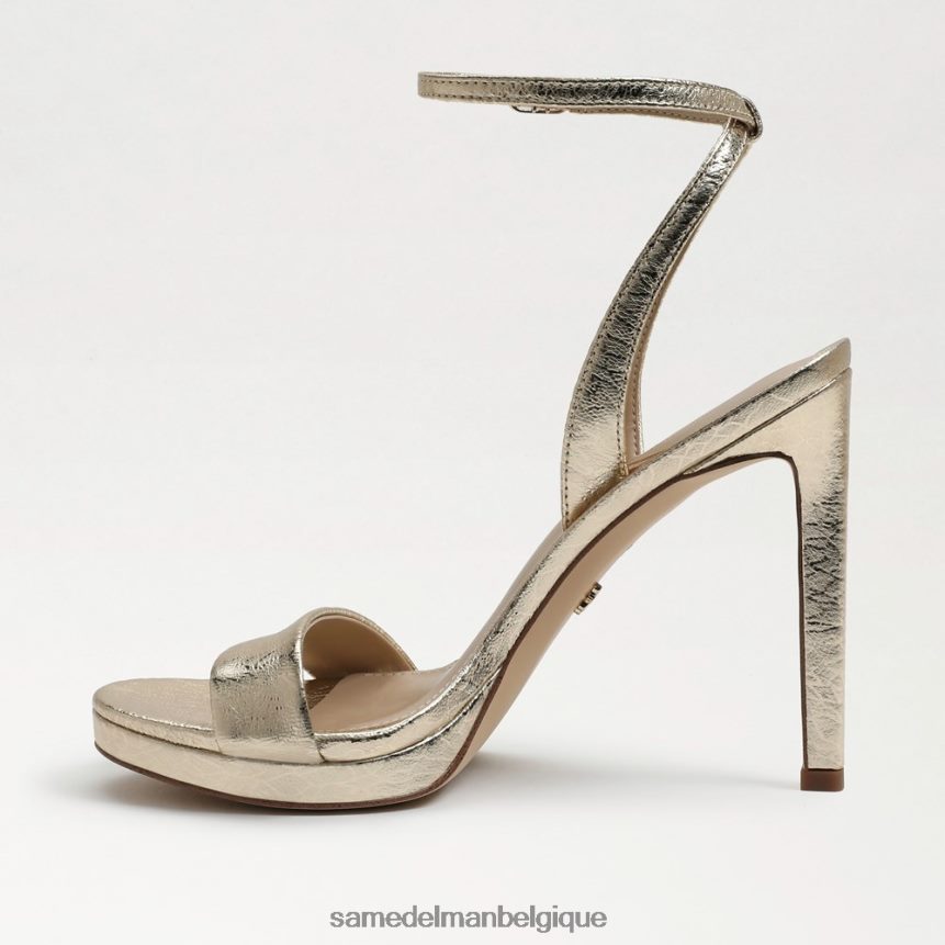 talon à bride de cheville en jade Sam Edelman femmes cuir à la feuille d'or JZ0XZ0386 chaussure