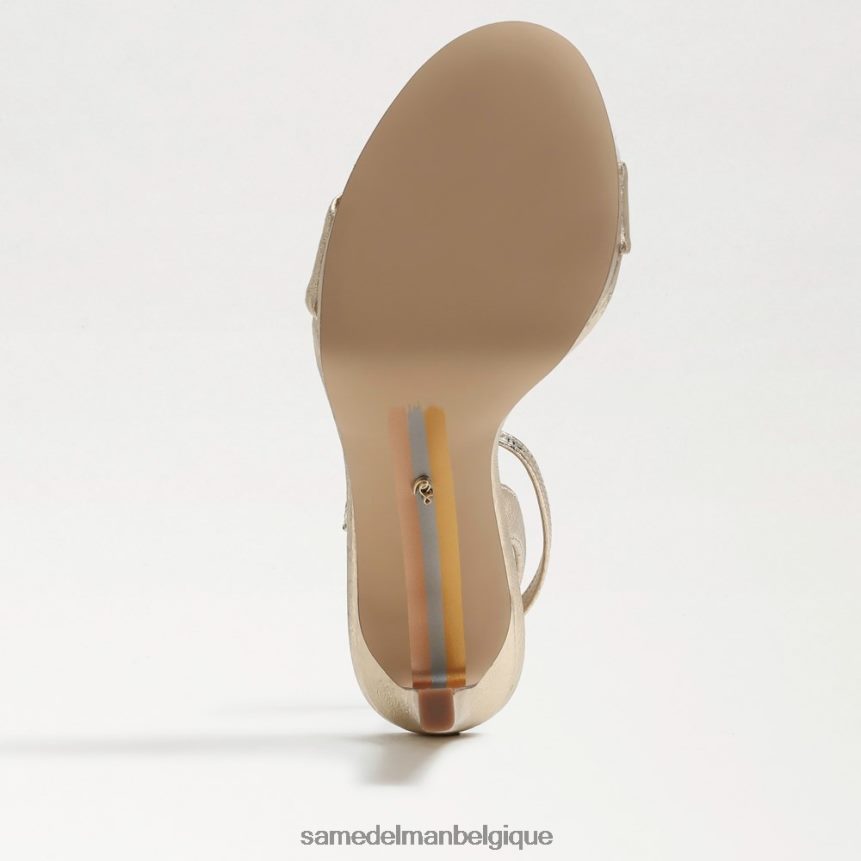 talon à bride de cheville en jade Sam Edelman femmes cuir à la feuille d'or JZ0XZ0386 chaussure