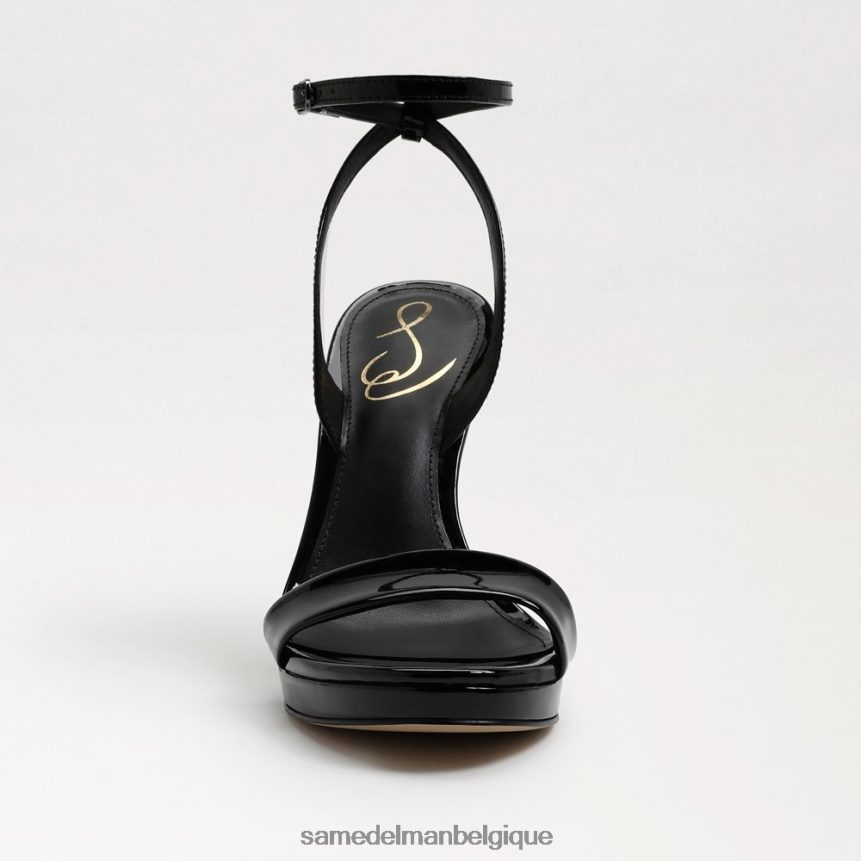 talon à bride de cheville en jade Sam Edelman femmes vernis noir JZ0XZ0389 chaussure