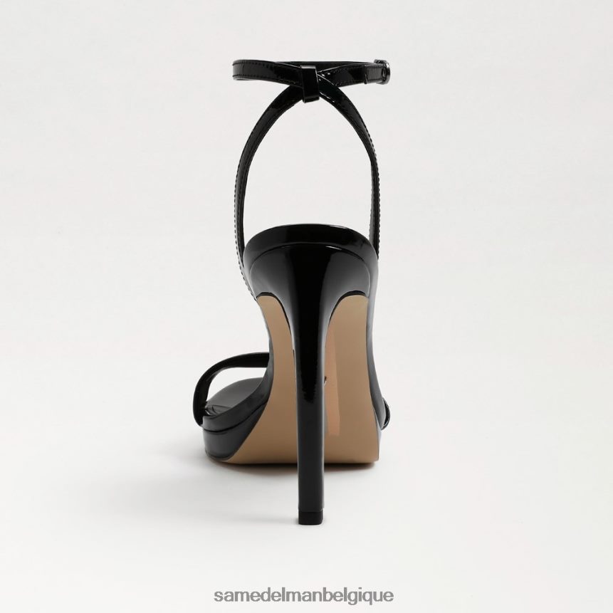 talon à bride de cheville en jade Sam Edelman femmes vernis noir JZ0XZ0389 chaussure