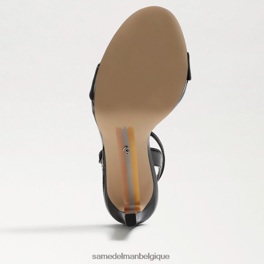 talon à bride de cheville en jade Sam Edelman femmes vernis noir JZ0XZ0389 chaussure