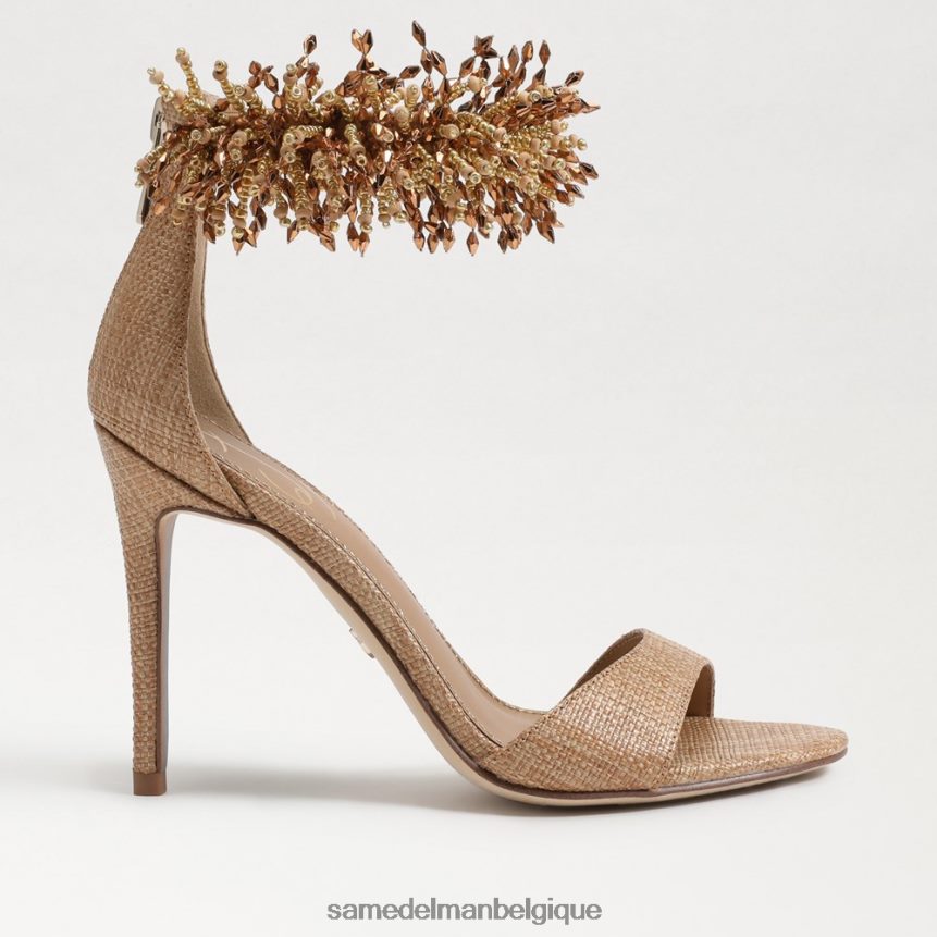 talon à bride de cheville perlée Gillie Sam Edelman femmes bronzage chamois JZ0XZ0603 chaussure