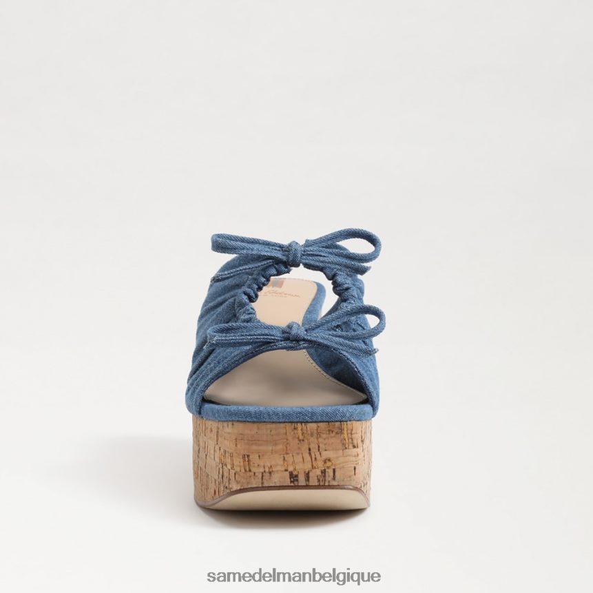 talon compensé à plateforme dova Sam Edelman femmes indigo lavé JZ0XZ0347 chaussure