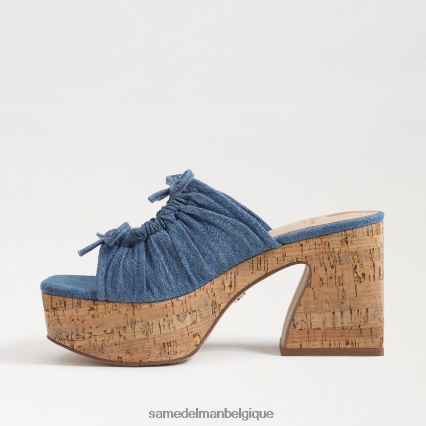 talon compensé à plateforme dova Sam Edelman femmes indigo lavé JZ0XZ0347 chaussure