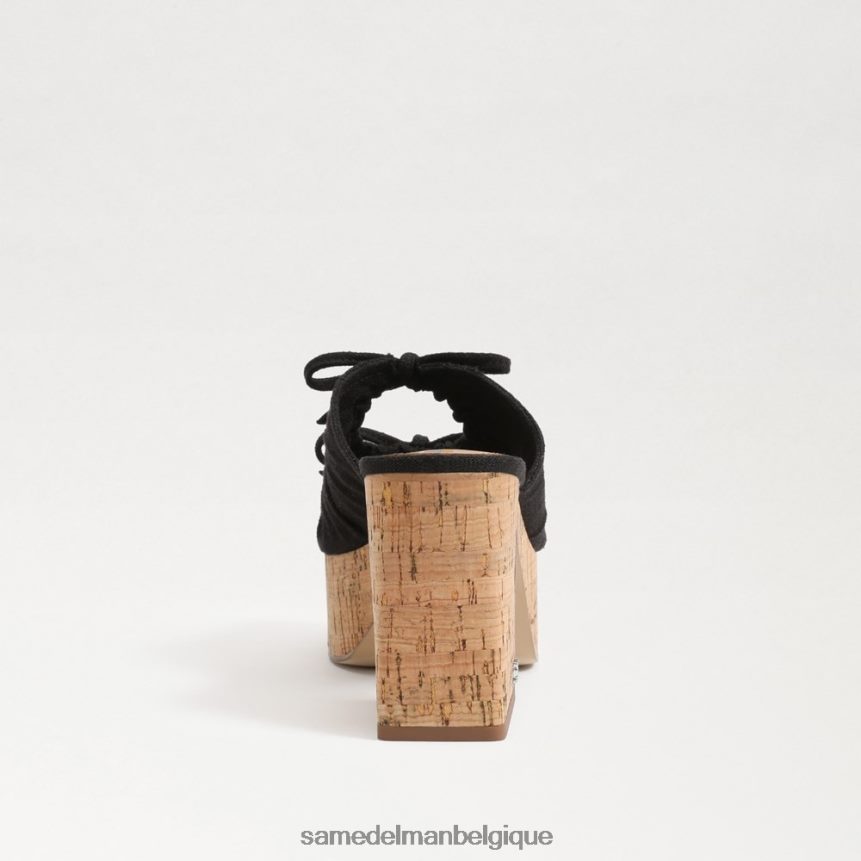 talon compensé à plateforme dova Sam Edelman femmes lin noir JZ0XZ0348 chaussure