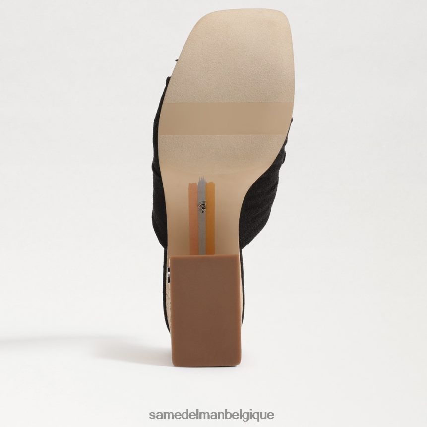 talon compensé à plateforme dova Sam Edelman femmes lin noir JZ0XZ0348 chaussure