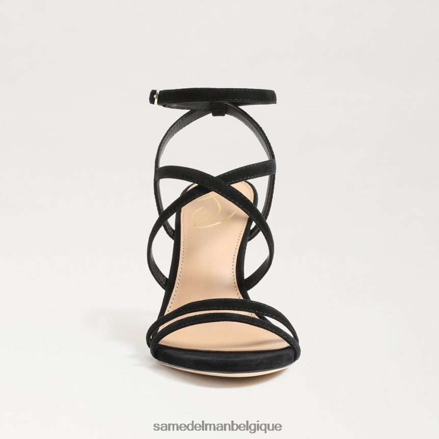 talon à lanières Delanie Sam Edelman femmes Suède noir JZ0XZ0650 chaussure