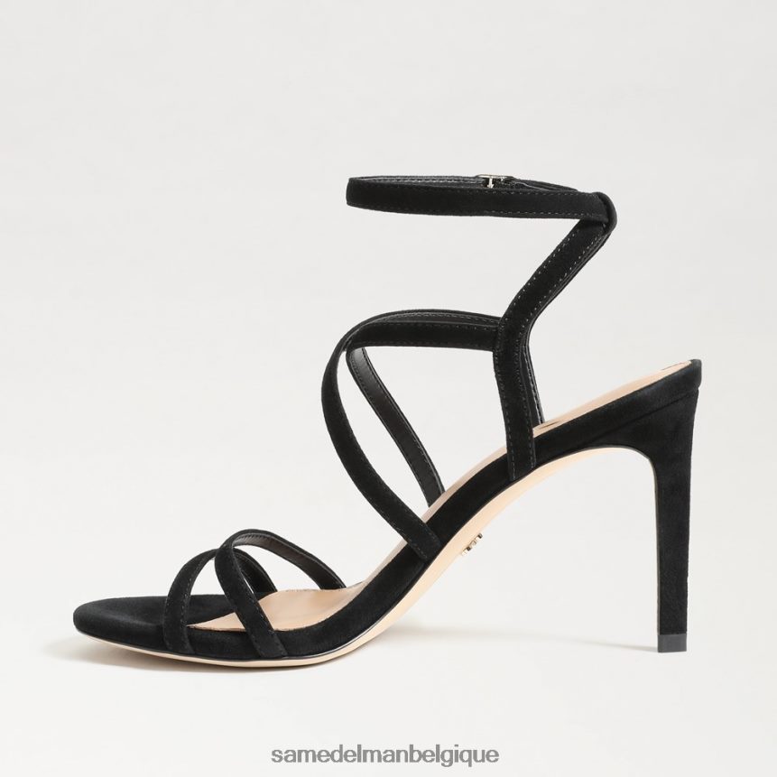 talon à lanières Delanie Sam Edelman femmes Suède noir JZ0XZ0650 chaussure