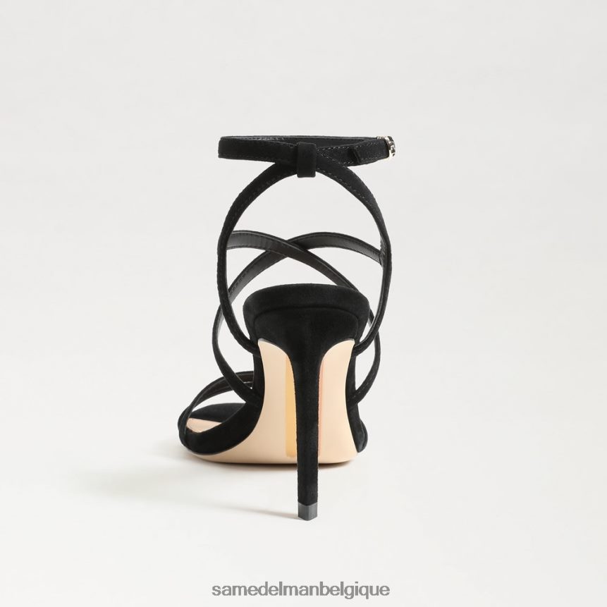 talon à lanières Delanie Sam Edelman femmes Suède noir JZ0XZ0650 chaussure