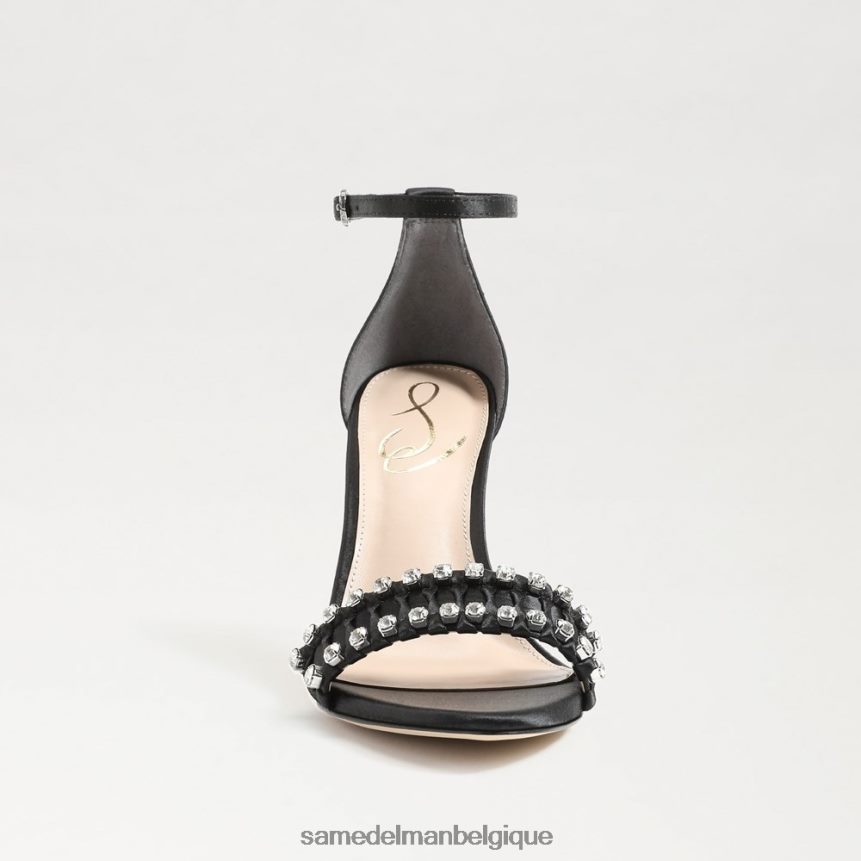 talon à lanières evelynn Sam Edelman femmes satiné noir JZ0XZ0609 chaussure
