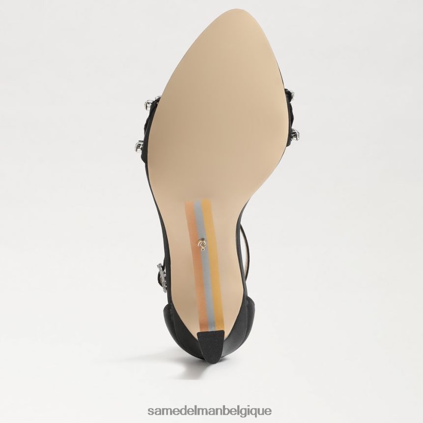 talon à lanières evelynn Sam Edelman femmes satiné noir JZ0XZ0609 chaussure
