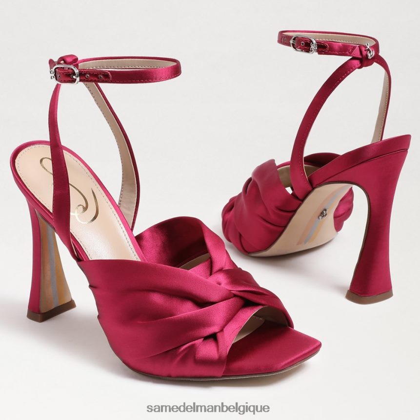 talon à lanières lavande Sam Edelman femmes satiné framboise JZ0XZ0949 chaussure