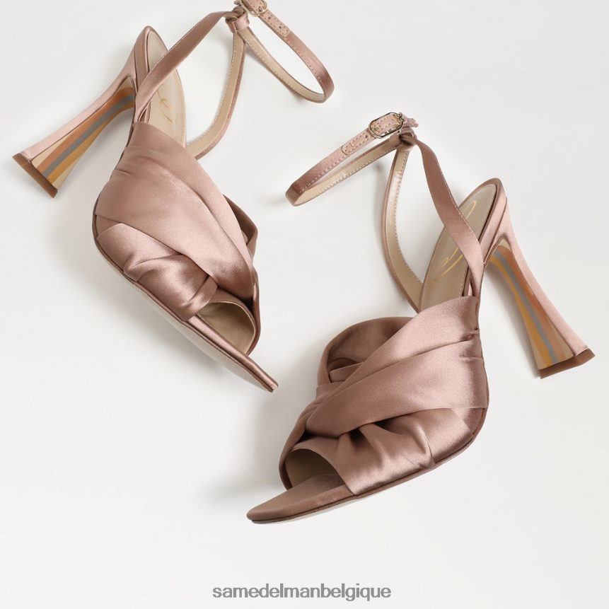 talon à lanières lavande Sam Edelman femmes satiné praliné JZ0XZ0948 chaussure