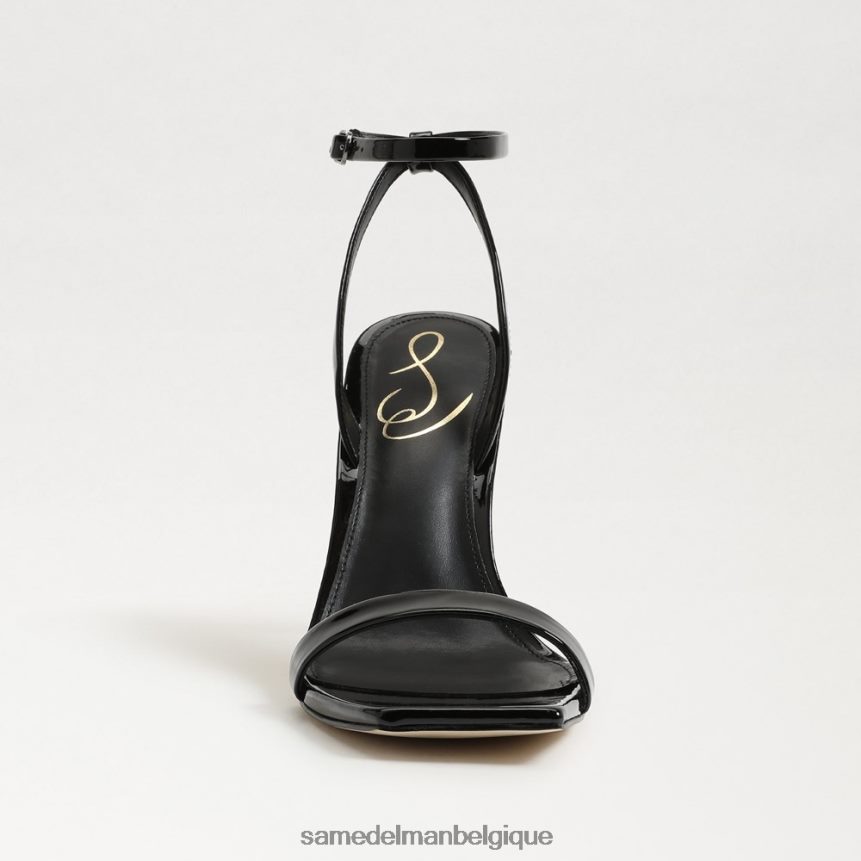 talon à lanières orchidée Sam Edelman femmes vernis noir JZ0XZ0800 chaussure