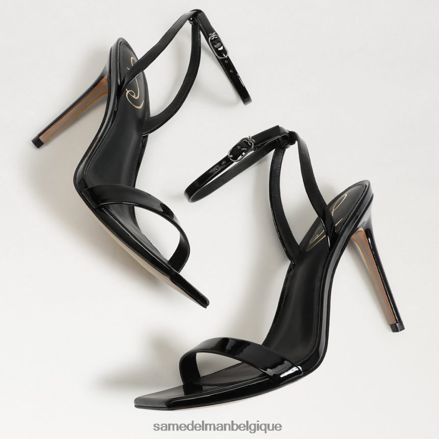 talon à lanières orchidée Sam Edelman femmes vernis noir JZ0XZ0800 chaussure