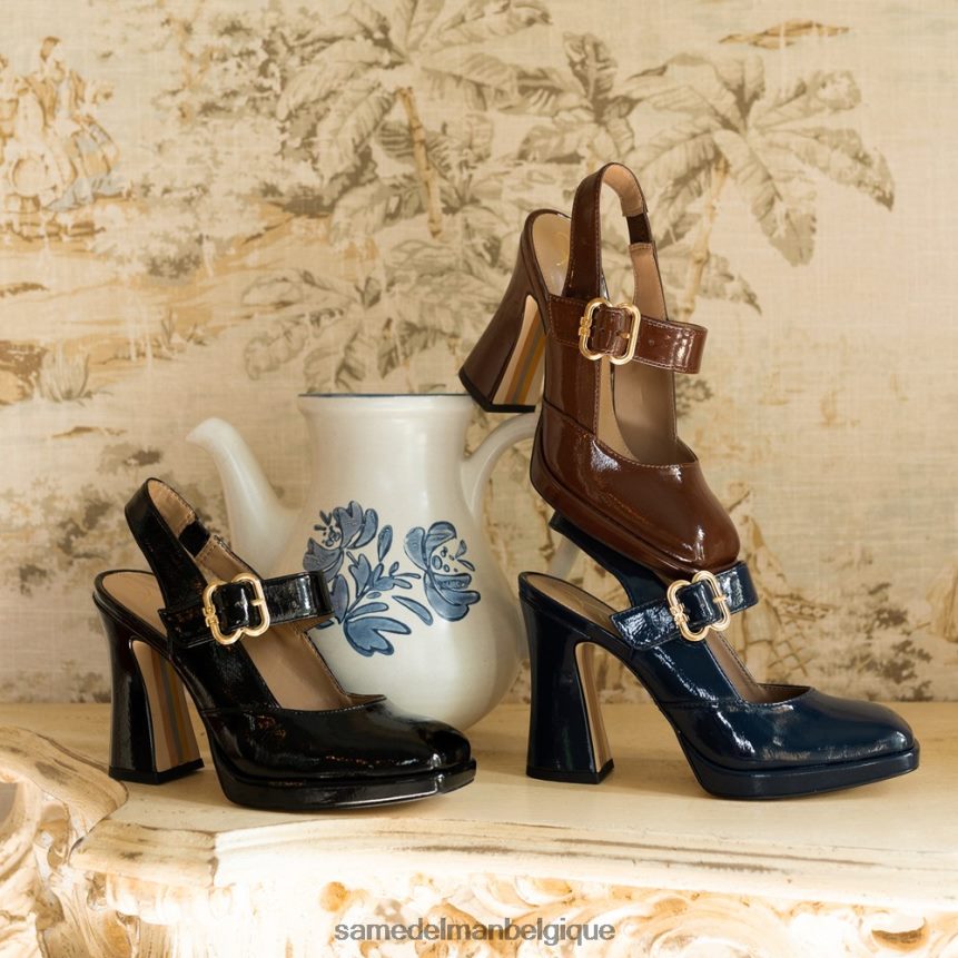 talon mary jane à bride arrière jildie Sam Edelman femmes brevet de cacao chaud JZ0XZ0314 chaussure