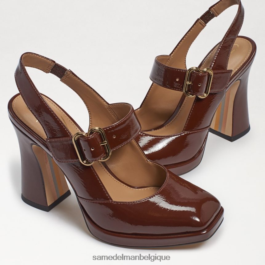 talon mary jane à bride arrière jildie Sam Edelman femmes brevet de cacao chaud JZ0XZ0314 chaussure