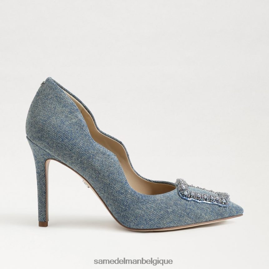 talon perlé harriett à bout pointu Sam Edelman femmes bleu neuf délavé JZ0XZ0583 chaussure
