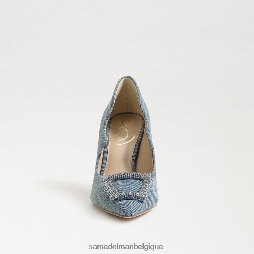 talon perlé harriett à bout pointu Sam Edelman femmes bleu neuf délavé JZ0XZ0583 chaussure