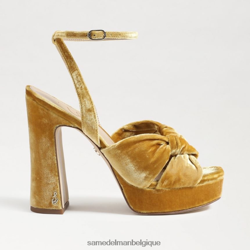 talon plateforme Kristen Sam Edelman femmes velours safran JZ0XZ0816 chaussure