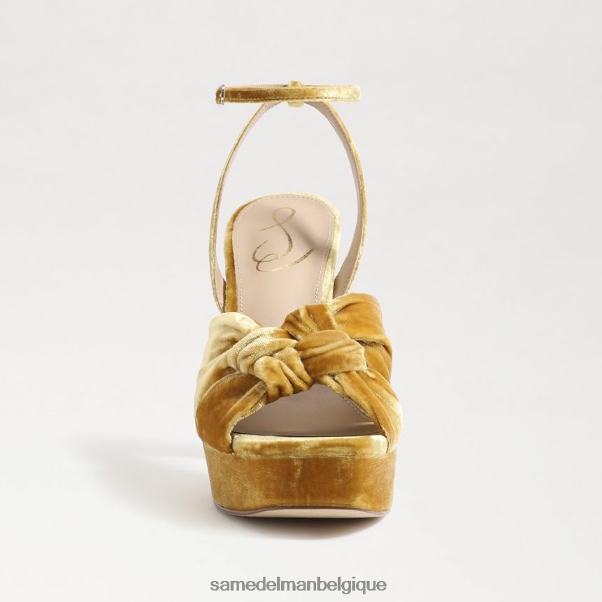 talon plateforme Kristen Sam Edelman femmes velours safran JZ0XZ0816 chaussure