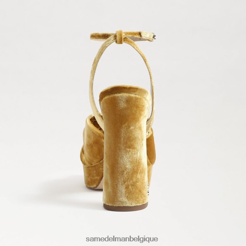 talon plateforme Kristen Sam Edelman femmes velours safran JZ0XZ0816 chaussure