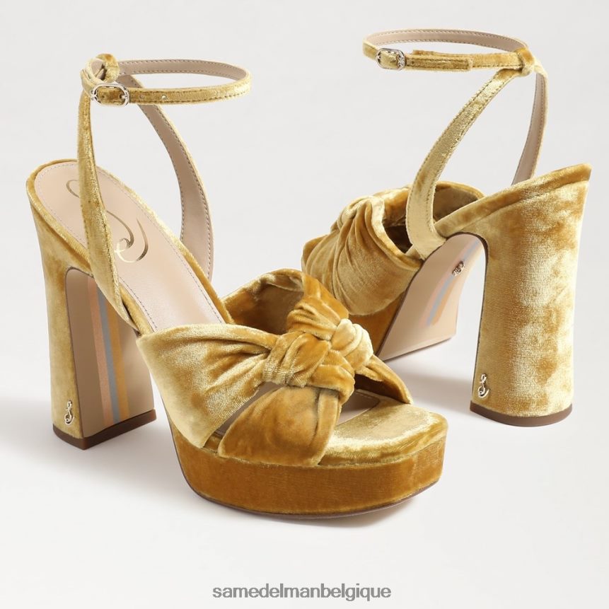 talon plateforme Kristen Sam Edelman femmes velours safran JZ0XZ0816 chaussure