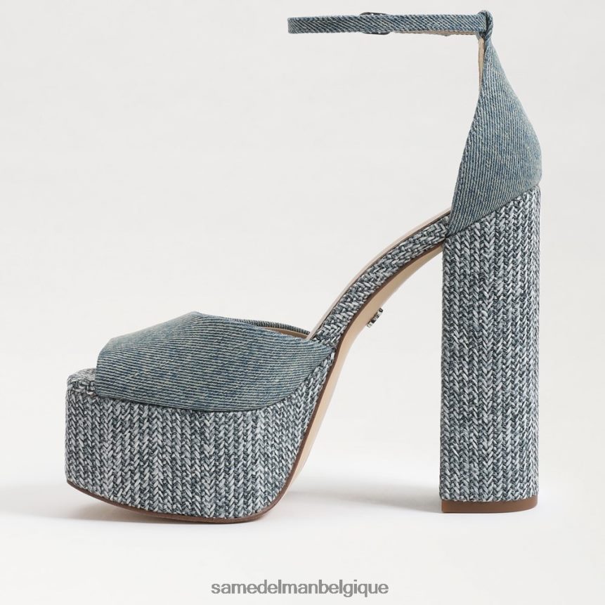 talon plateforme kori Sam Edelman femmes bleu neuf délavé JZ0XZ0238 chaussure