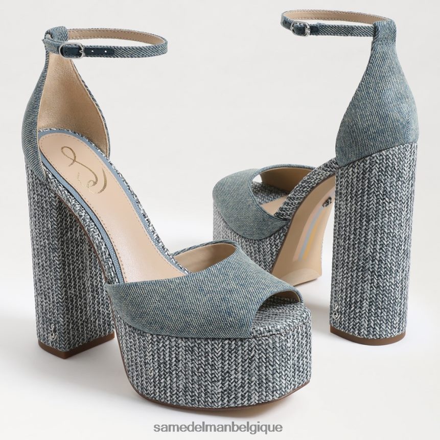 talon plateforme kori Sam Edelman femmes bleu neuf délavé JZ0XZ0238 chaussure